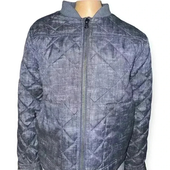 Michael Kors boys Stylish Quilted Bomber Jacket Orange Lining jacket size 18/20 - Picture 3 of 10